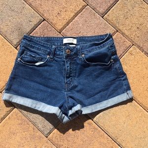 Jean shorts.